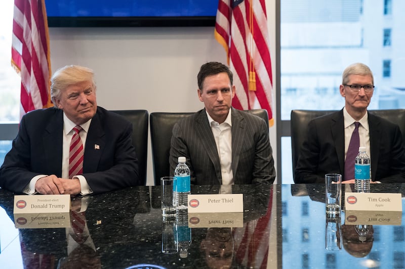 Peter Thiel and Donald Trump