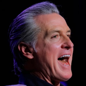 California Governor Gavin Newsom, who is considered a likely contender for the 2028 U.S. presidential election, speaks about his new memoir "Young Man in a Hurry," during a book tour event in the state which traditionally holds the nation's first primary election for president every four years, at The Music Hall inPortsmouth, New Hampshire, U.S., March 5, 2026.   REUTERS/Brian Snyder