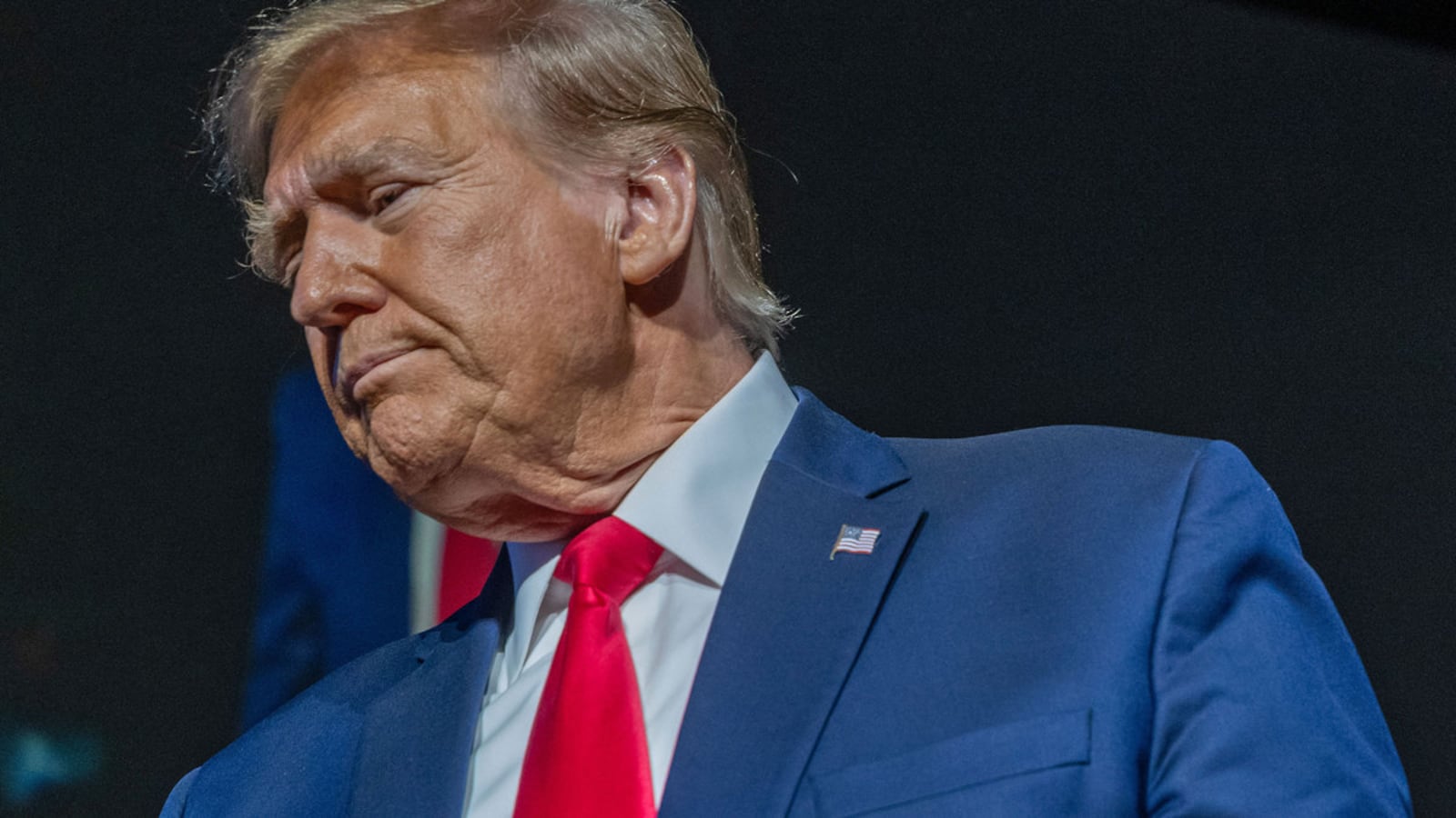 A close up picture of Donald Trump