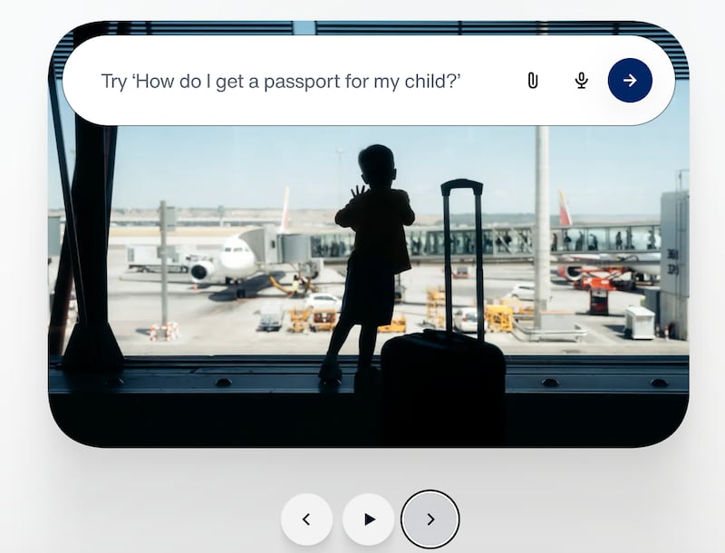 A silhouetted boy in front of a window which shows a view of an airport.