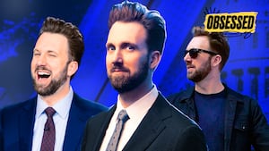 A photo illo illustration of Jordan Klepper for The Obsessed Podcast.