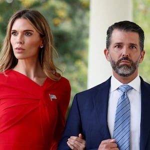 Trump and Anderson got engaged last December at Camp David.