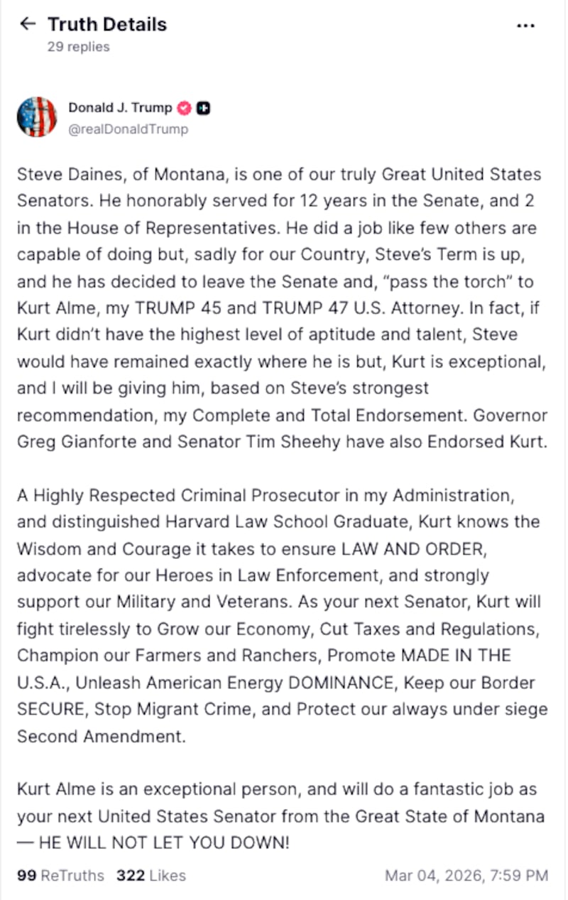 Donald Trump truth social