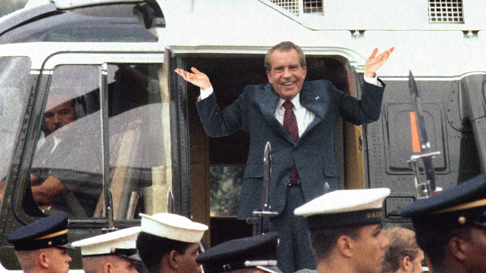 Richard Nixon shrugging