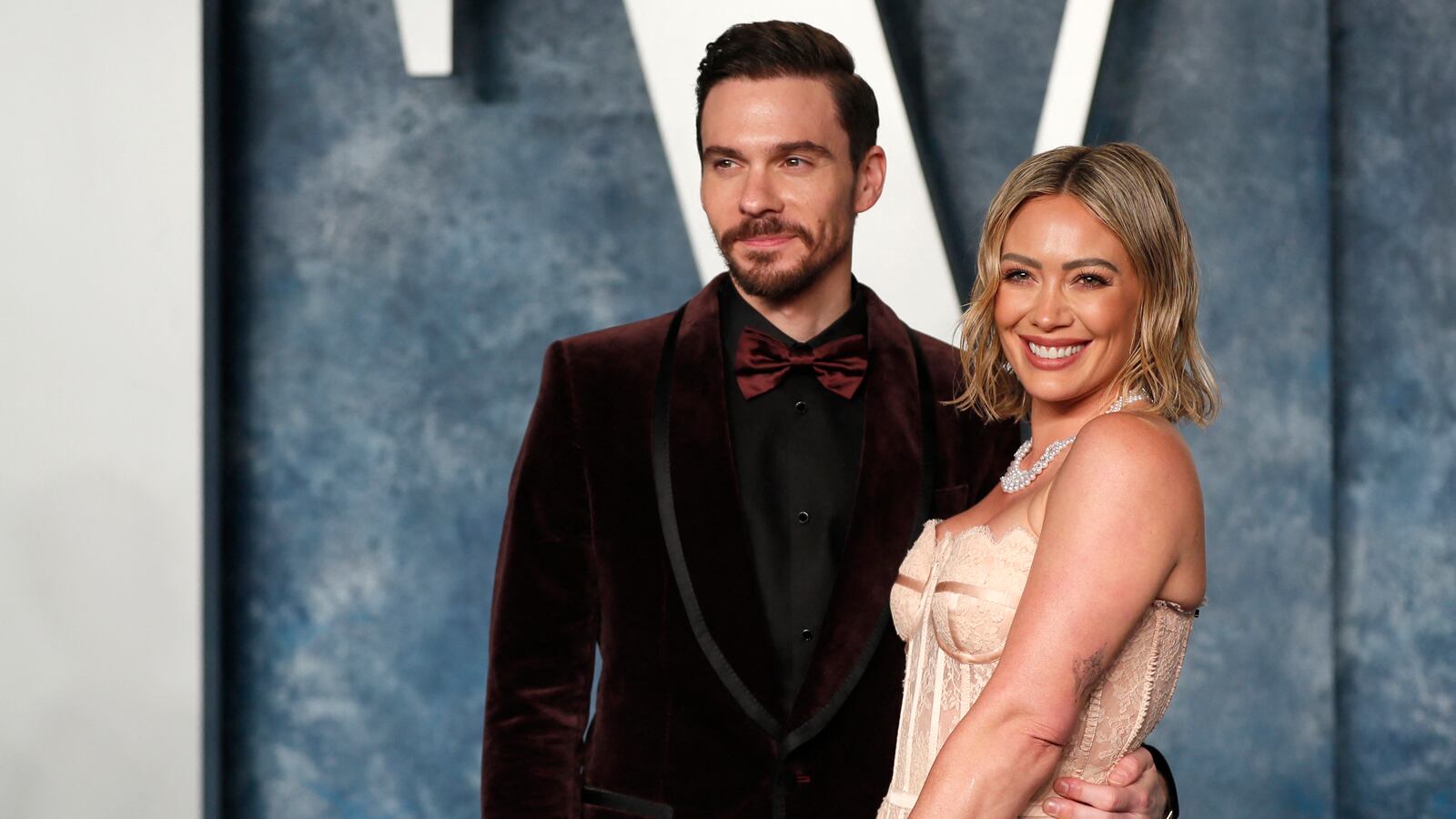 Hilary Duff with husband Matthew Koma at the Vanity Fair Oscar party.