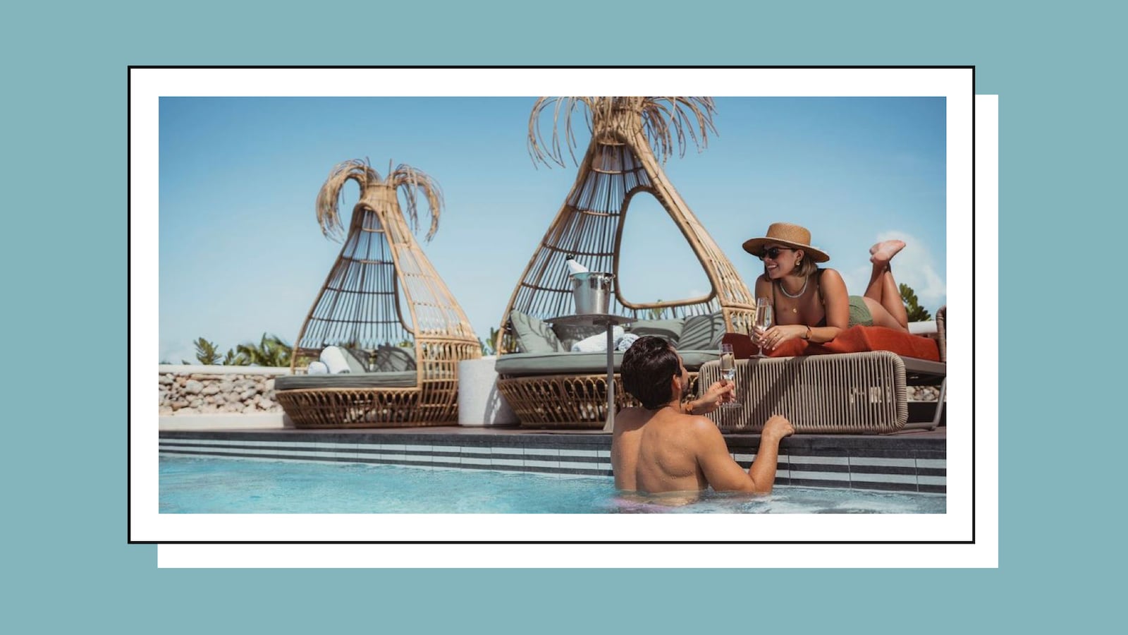 Couple in a Hilton Resort pool
