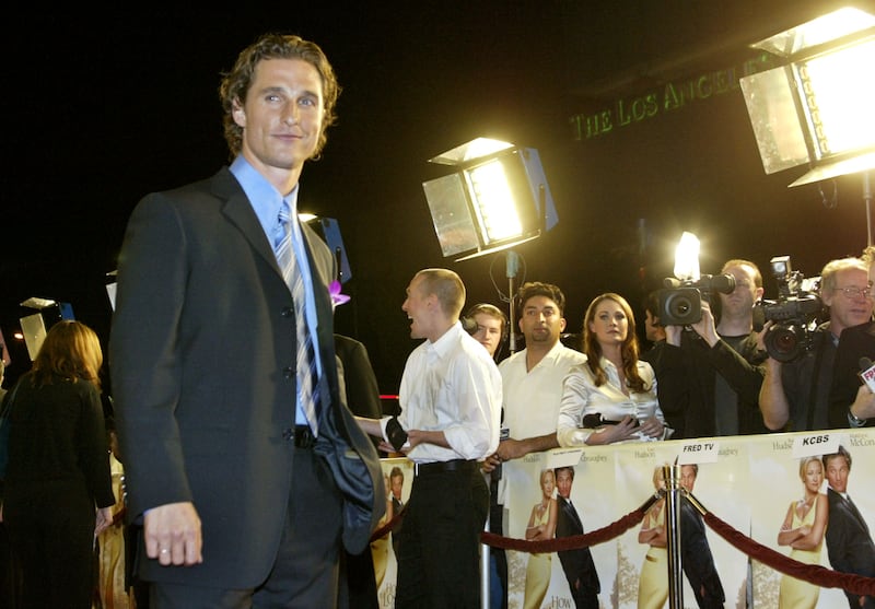 Matthew McConaughey arrives at the world premiere of the film “How to Lose A Guy in 10 Days,” January 27, 2003, in California.