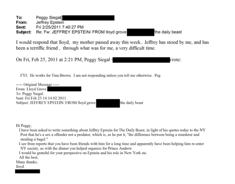 Siegal and Epstein exchange