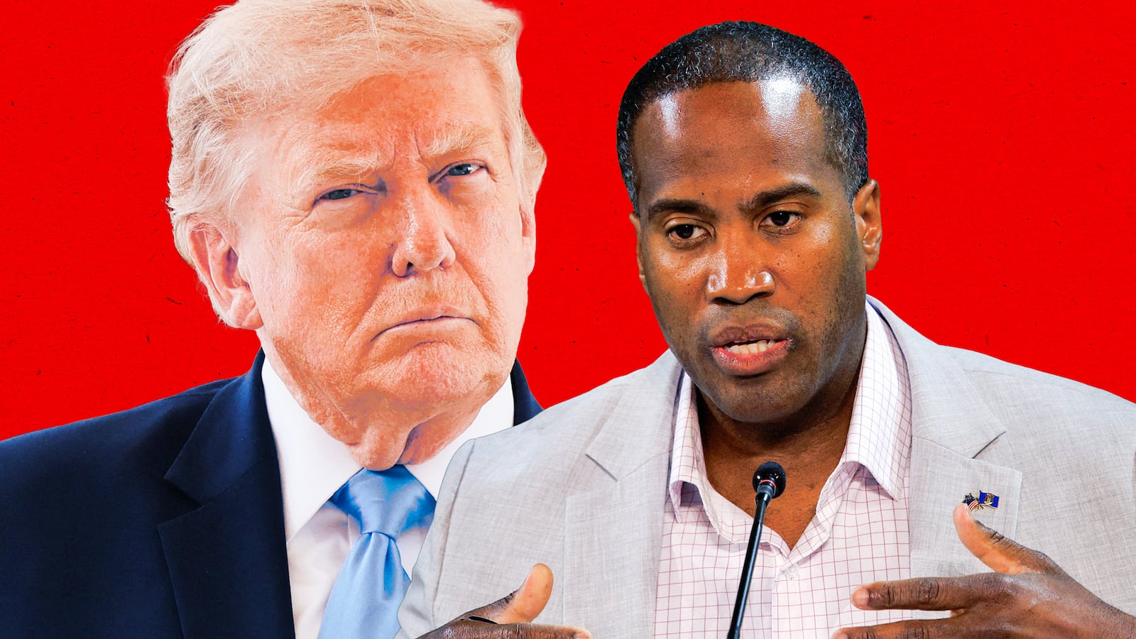 Donald Trump and Rep. John James.