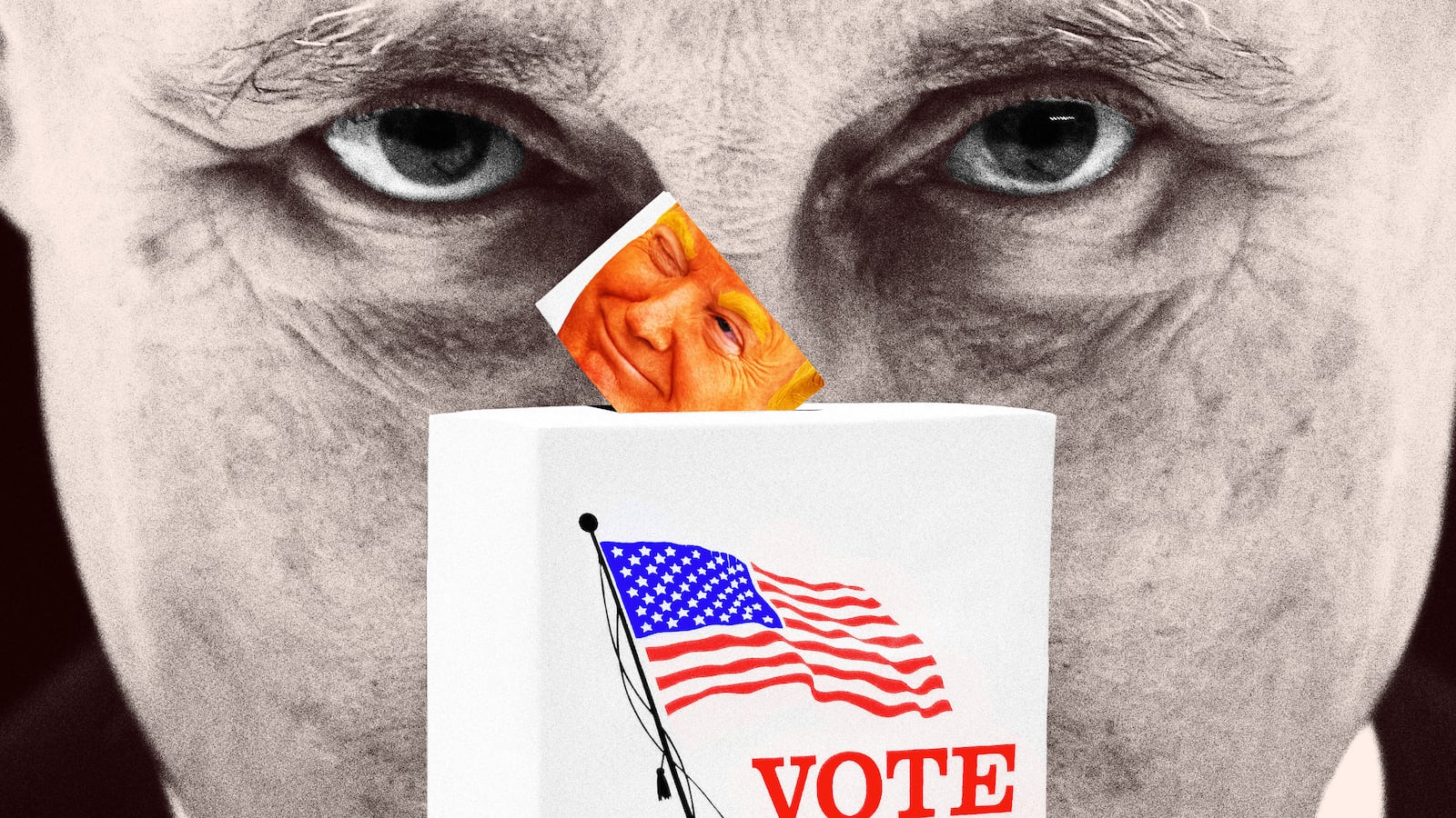Vladimir Putin, Donald Trump, Voting box
