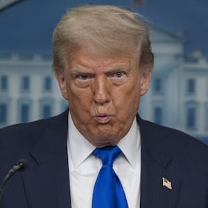 WASHINGTON DC, UNITED STATES - JUNE 27: United States President Donald Trump speaks at the White House Press Briefing room in Washington DC., United States on June 27, 2025. (Photo by Celal Gunes/Anadolu via Getty Images)