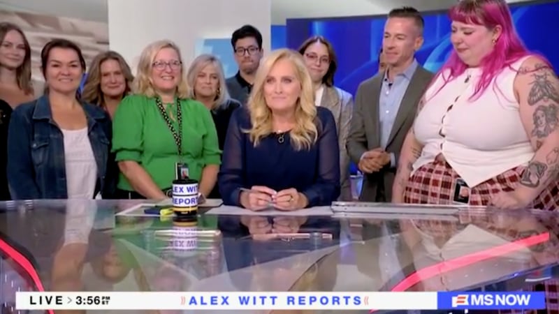 Alex Witt signs off from her MS NOW show on Sunday.