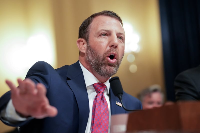 U.S. Homeland Security Secretary Markwayne Mullin testifies during a U.S. House of Representatives panel hearing on immigration enforcement funding and other Homeland Security budget priorities, on Capitol Hill in Washington, D.C., on June 3, 2026.