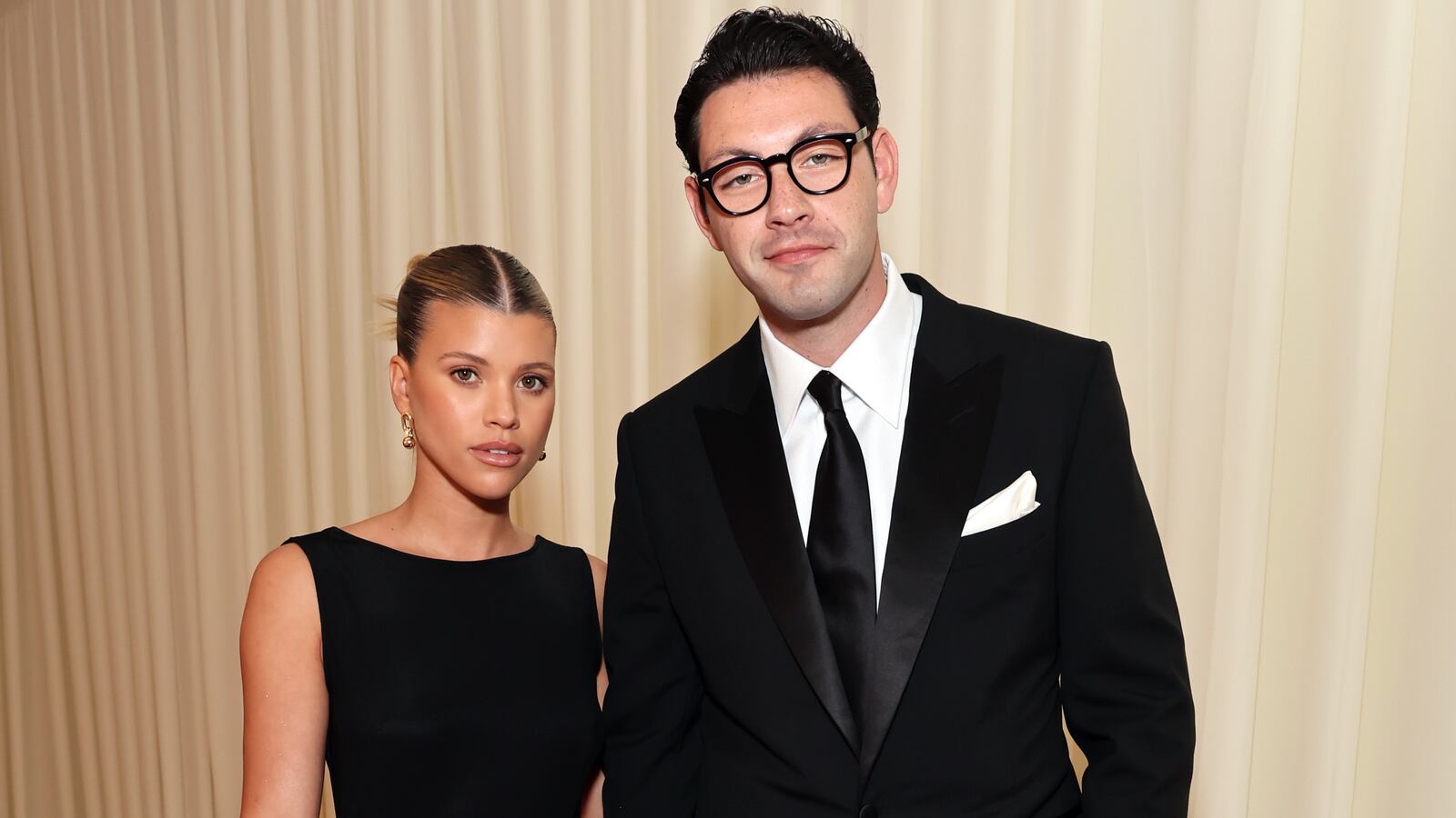 Sofia Richie and Elliot Grainge attend the Elton John AIDS Foundation's 30th Annual Academy Awards Viewing Party on March 27, 2022 in West Hollywood, California.