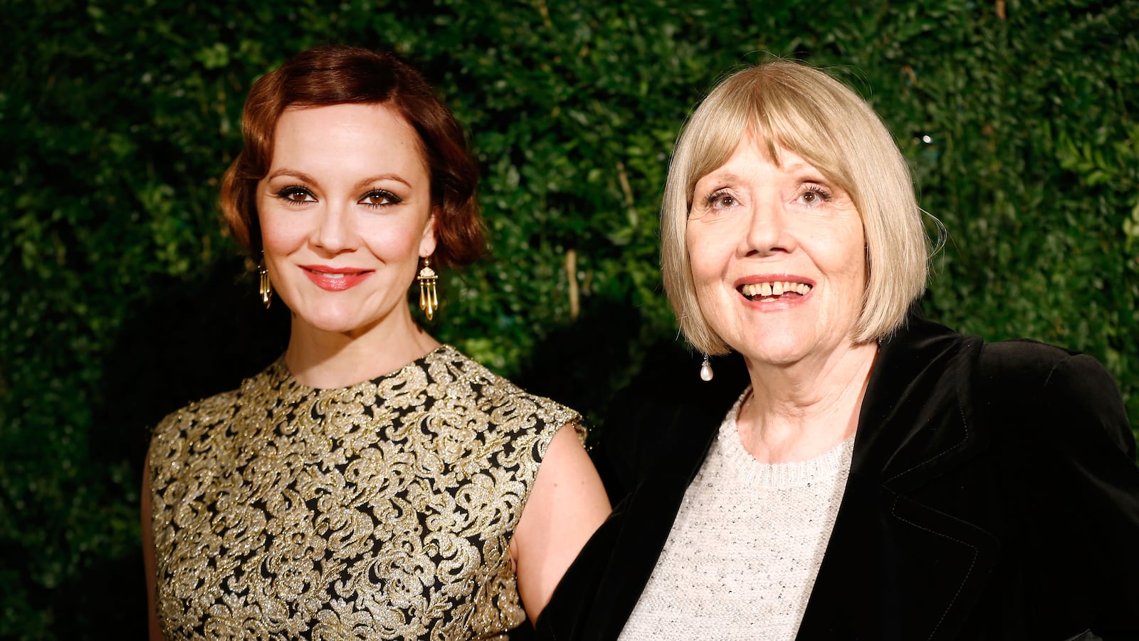 Diana Rigg and her daughter Rachael Stirling pose for a picture.