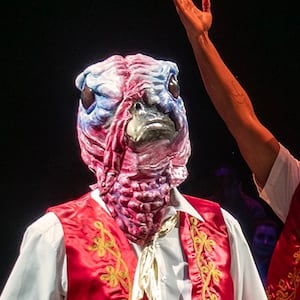 Bill Buell, Andy Grotelueschen, and the company of 'The Seat of Our Pants'