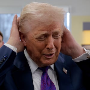 ROME, GEORGIA - FEBRUARY 19: U.S. President Donald Trump speaks at The Varsity on February 19, 2026 in Rome, Georgia. Trump delivered remarks on the economy and affordability as the state has started voting to replace the seat vacated by former Rep.Marjorie Taylor Greene. (Photo by Chip Somodevilla/Getty Images)