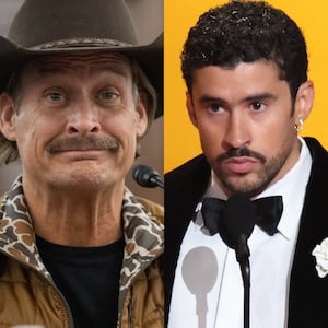 Kid rock on the left and Bad Bunny on the right.