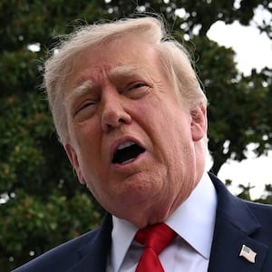 US President Donald Trump speaks to the media as he departs the White House on the South Lawn in Washington, DC, US, September 26, 2026.