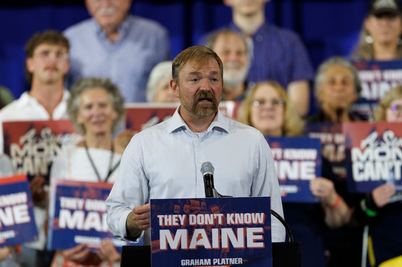 Democratic U.S. Senate candidate Graham Platner, pictured speaking the night of Maine's primary, was hit with an explosive allegation of sexual assault.