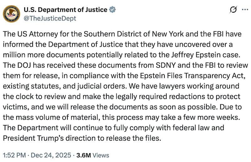 Department of Justice on X