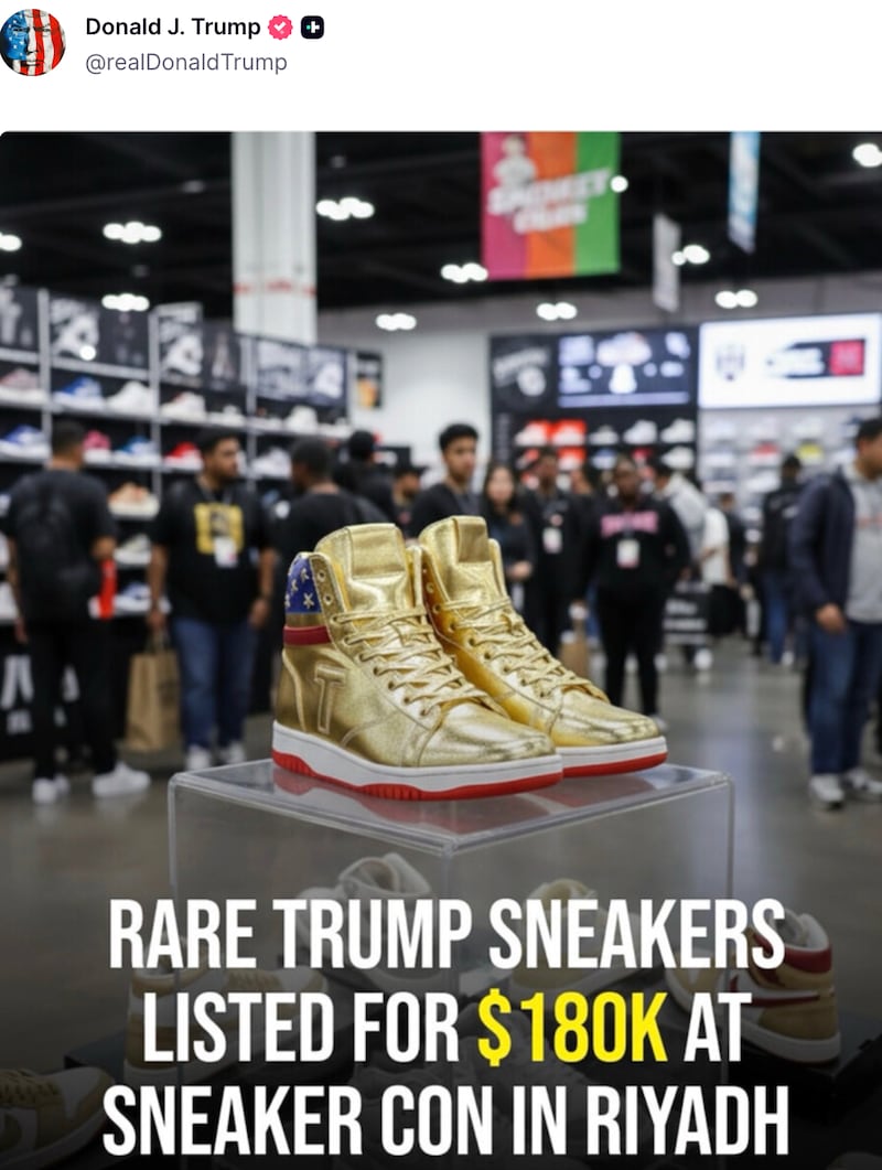 Screengrab of Trump's Truth Social post.