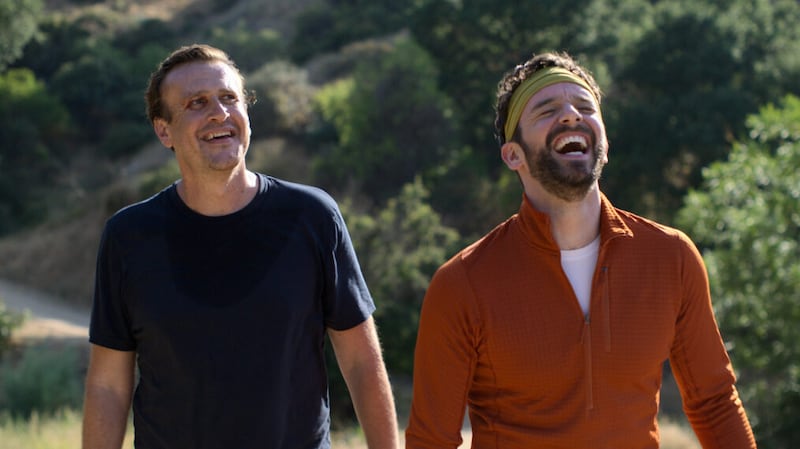 Jason Segel and Michael Urie in "Shrinking"