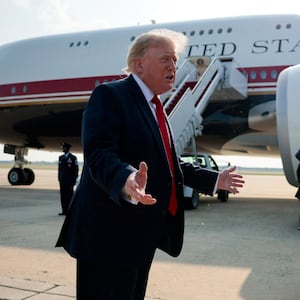 U.S. President Donald Trump gestures as he speaks with reporters before boarding the new Air Force One, a plane gifted by the Qatari government, at Joint Base Andrews, Maryland, U.S., July 1, 2026. REUTERS/Evan Vucci