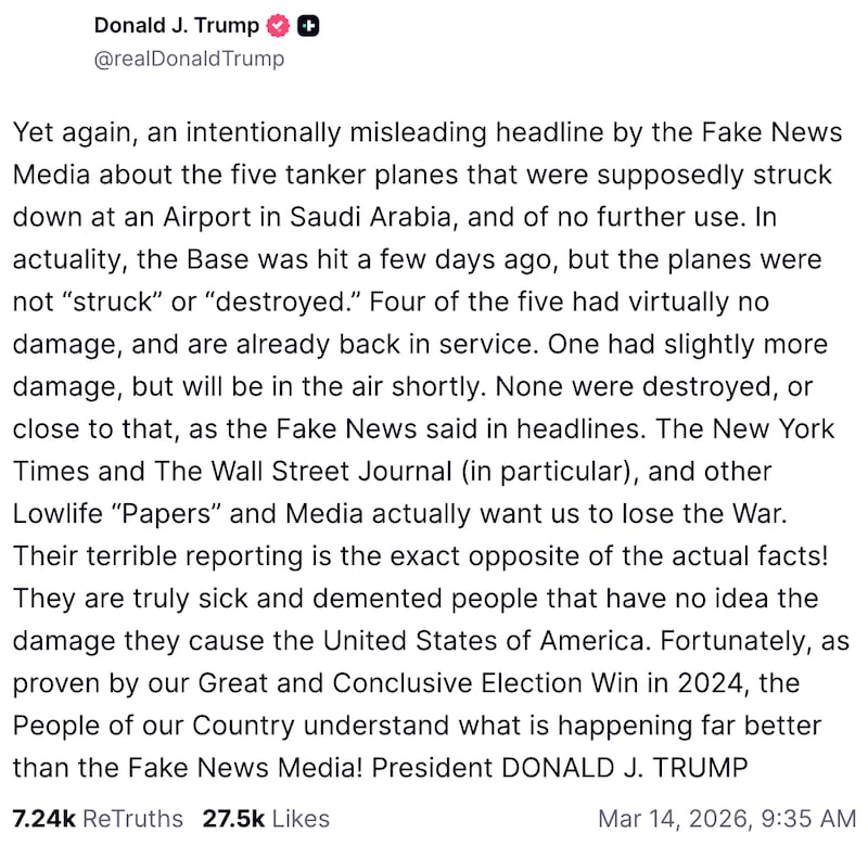 Donald Trump on Truth Social