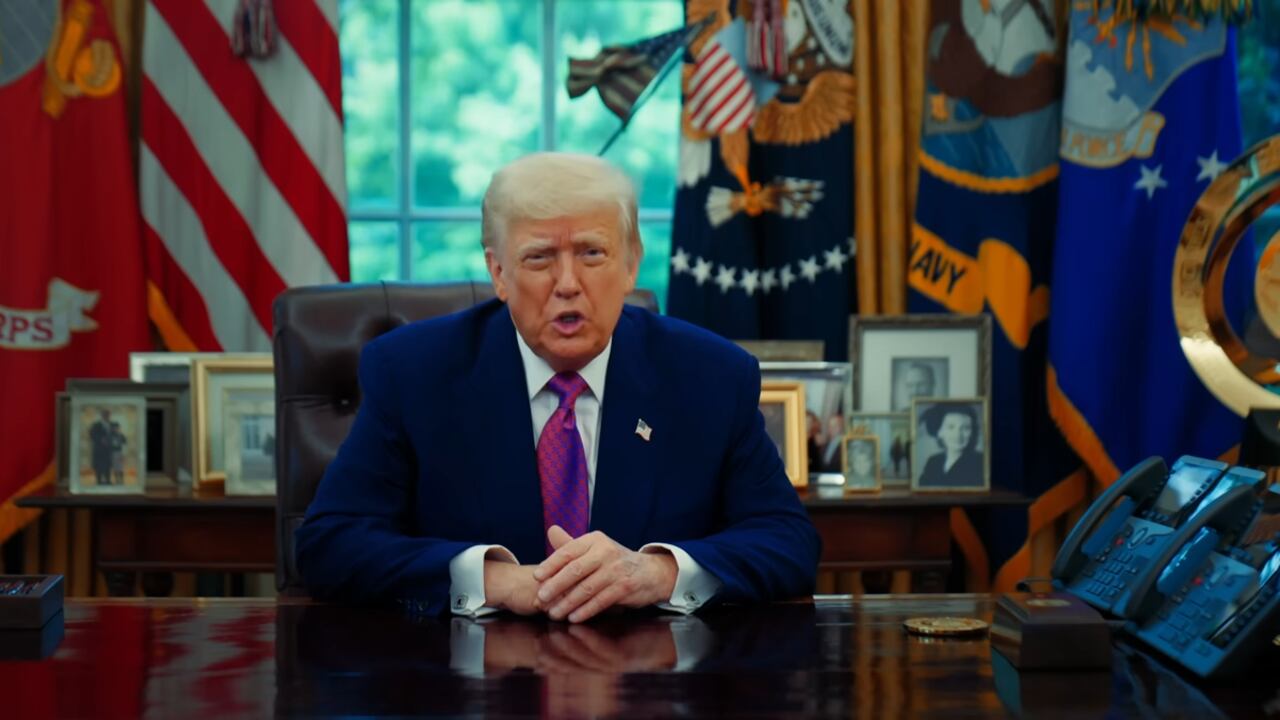 President Donald Trump announces self-deportation scheme for migrants in White House video