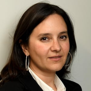 Bari Weiss attends Book Club Event With Peggy Noonan on November 19, 2024 in New York City.