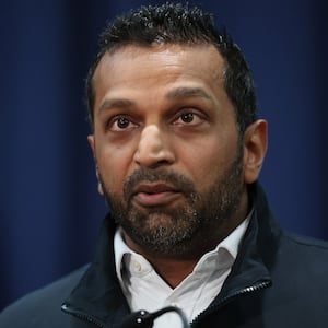 FBI Director Kash Patel speaks during a press conference  on October 23, 2025 in New York City.