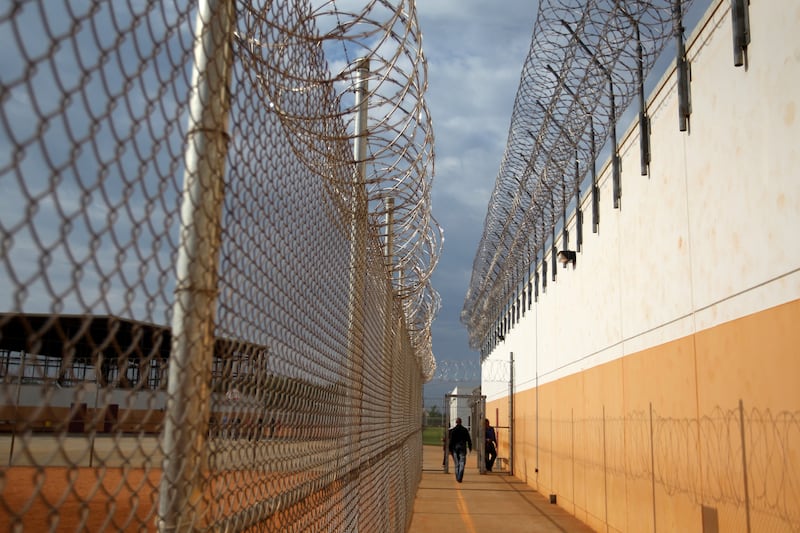 LUMPKIN, GA - MAY 4: The Stewart Detention Center in Lumpkin, Ga. (Photo by Jonathan Wiggs/The Boston Globe via Getty Images)