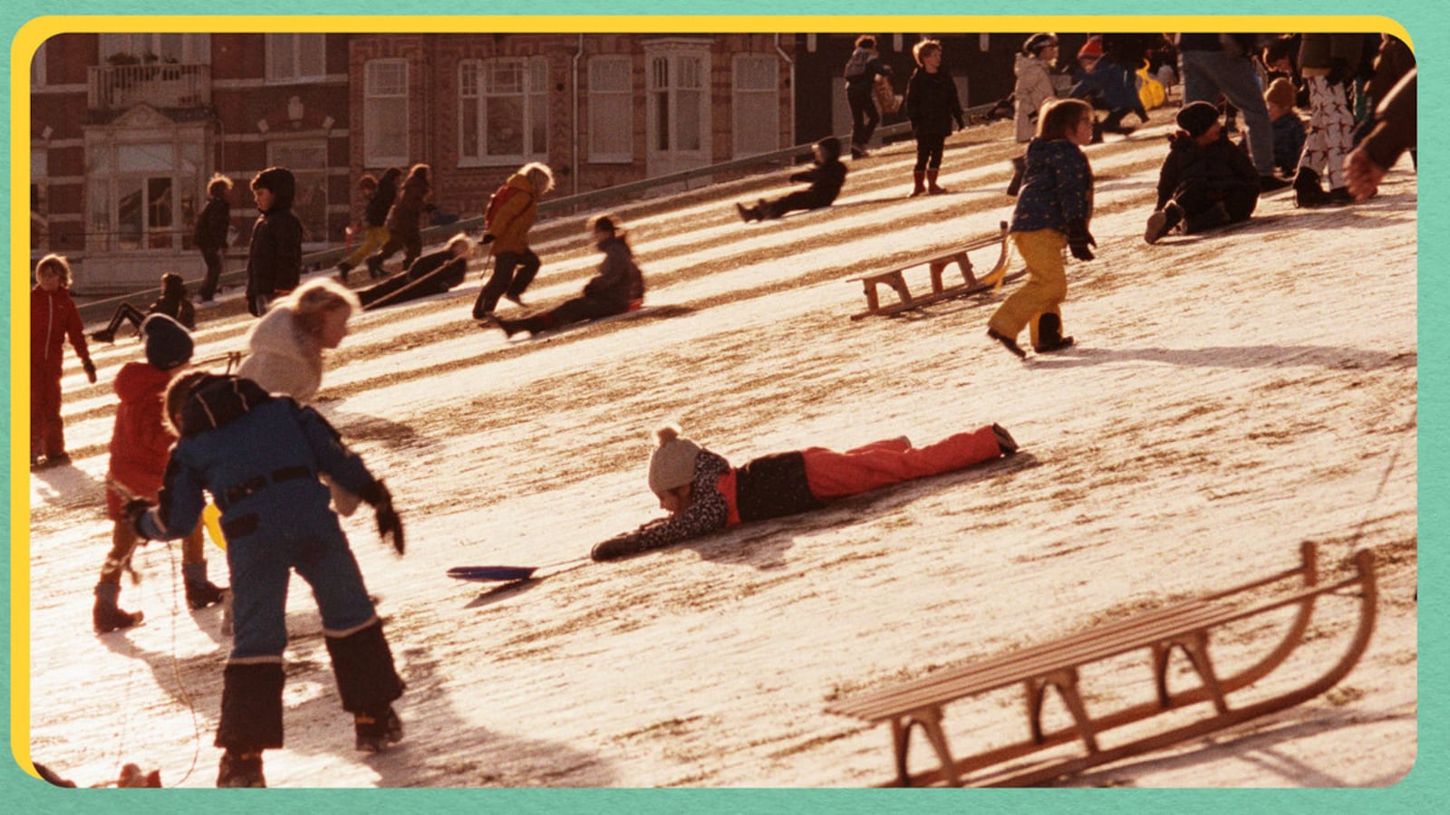 A photo illustration showing a still from Occupied City.