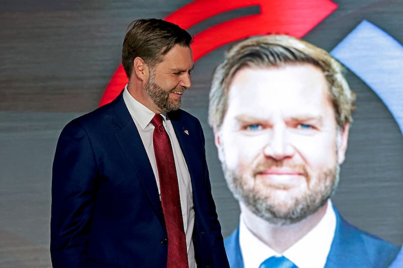 US Vice President JD Vance walks on stage to speak during a Turning Point USA event at the University of Mississippi, in Oxford, Mississippi, October 29, 2025.