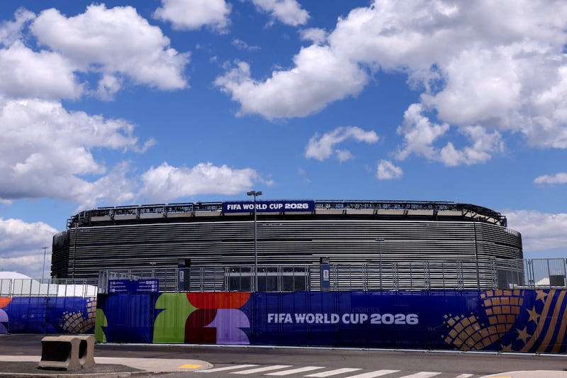 MetLife Stadium, temporarily renamed New York New Jersey Stadium, which will host 8 FIFA World Cup 2026 matches, including the World Cup Final, in East Rutherford, New Jersey, U.S., June 1, 2026. REUTERS/Mike Segar/File Photo