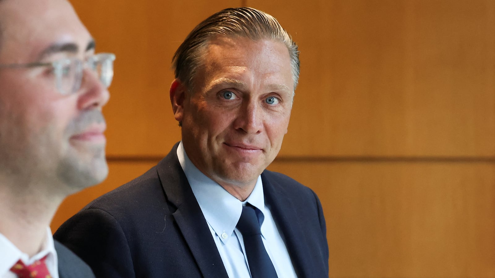 Devon Archer, a former Hunter Biden business associate, departs following his deposition before the House Oversight and Accountability Committee at the O'Neill House Office Building in Washington.