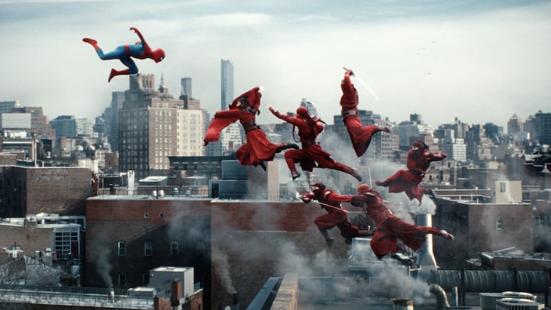 Spider-Man battles The Hand