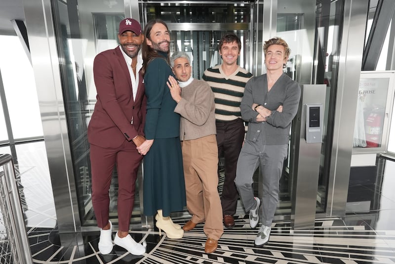 The Fab Five (L-R) Karamo Brown, Jonathan Van Ness, Tan France, Antoni Porowski with replacement cast member Jeremiah Brent.