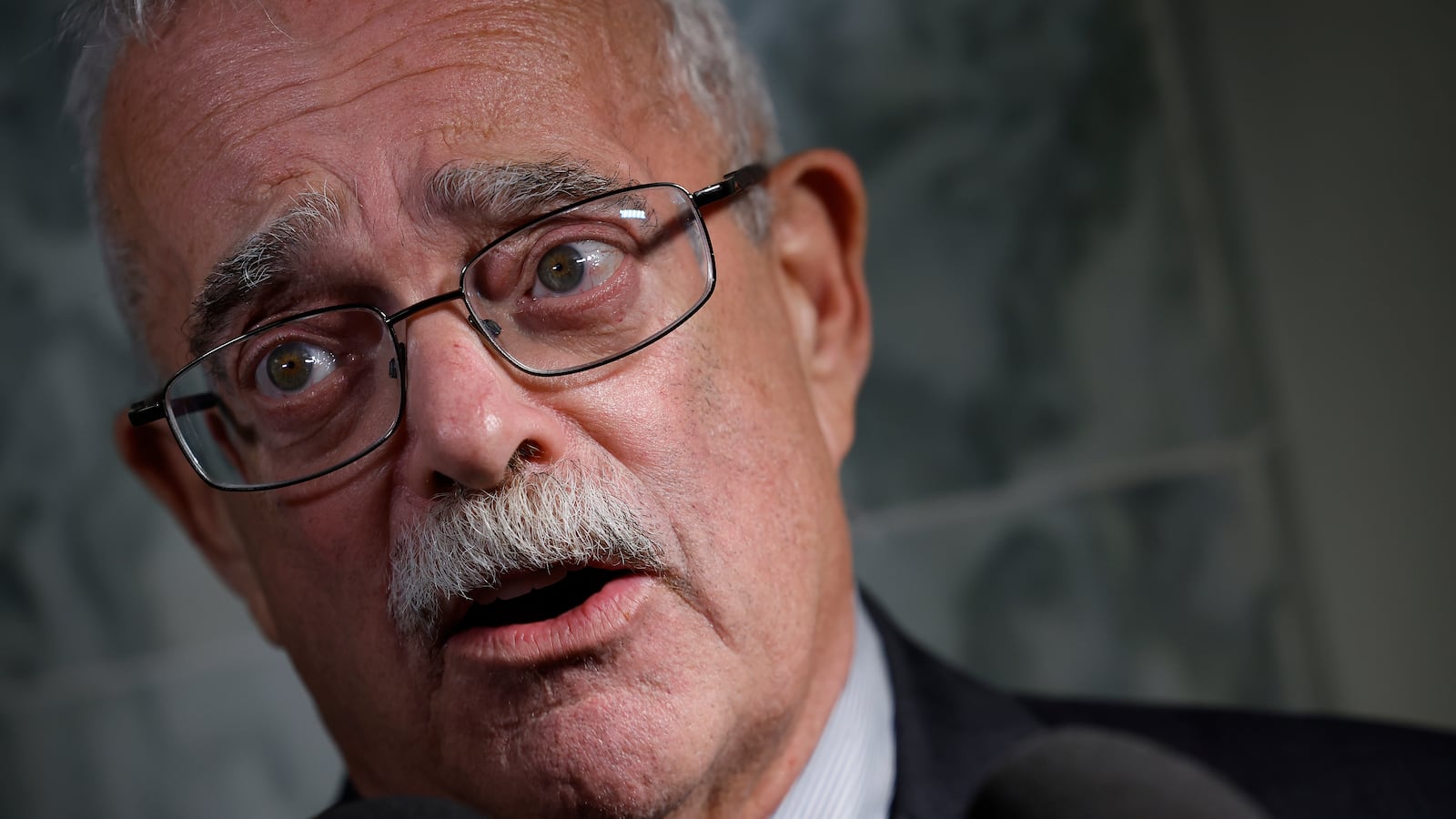 The late Rep. Gerry Connolly (D-VA) speaks to reporters outside of a House Oversight Committee hearing in Washington, D.C., on May 16, 2023.