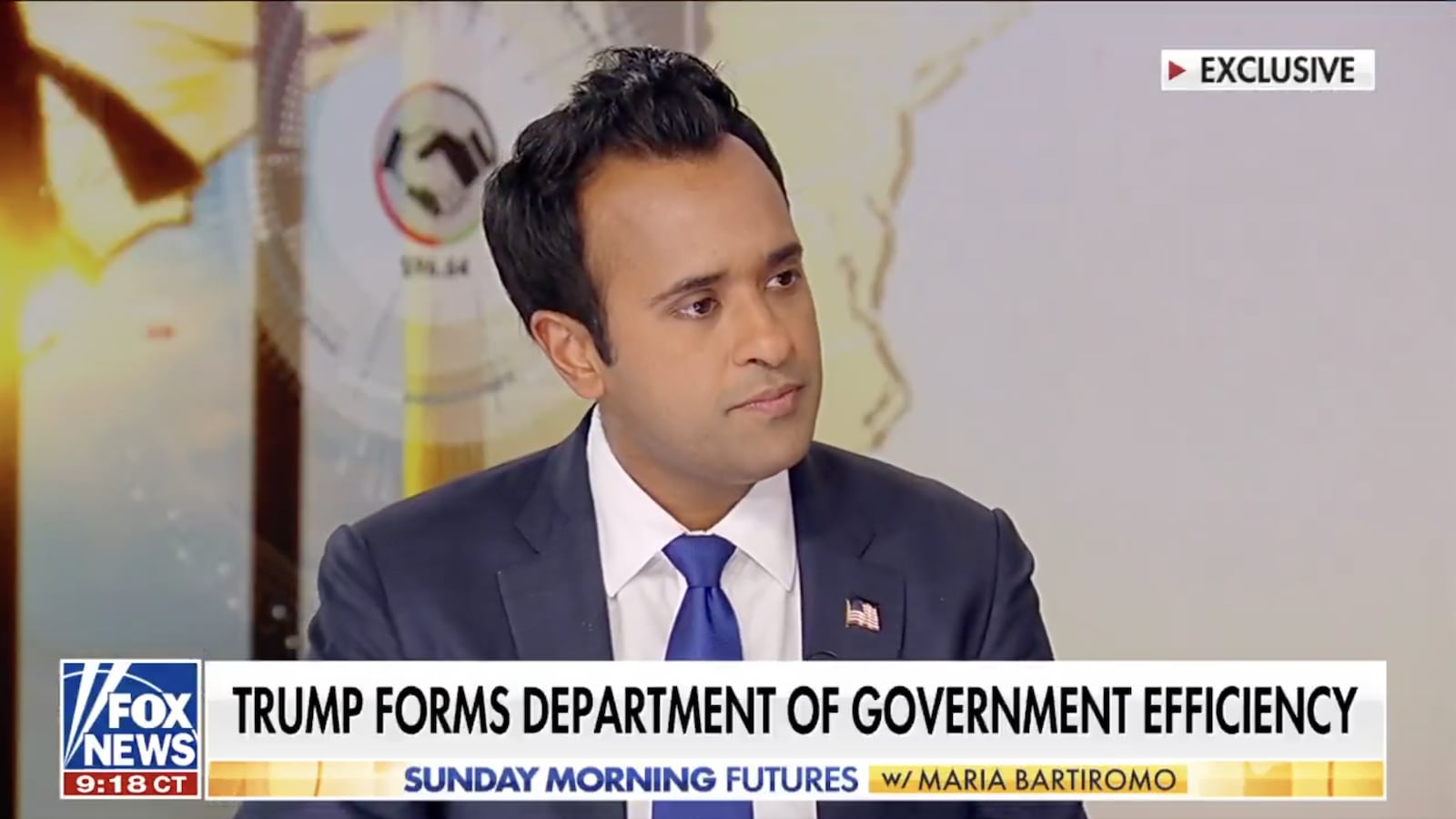 The former Republican presidential candidate, now in charge of The Department of Government Efficiency alongside Elon Musk, said there’s “too many” civil servants