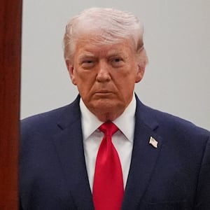 President Donald Trump arrives from the Blue Room to speak about the Iran war from the Cross Hall of the White House on Wednesday, April 1, 2026, in Washington.