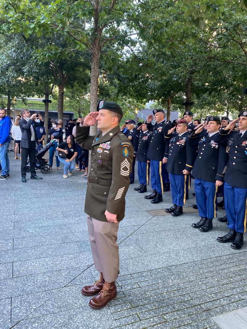 Ron Bucca at the 9/11 memorial.