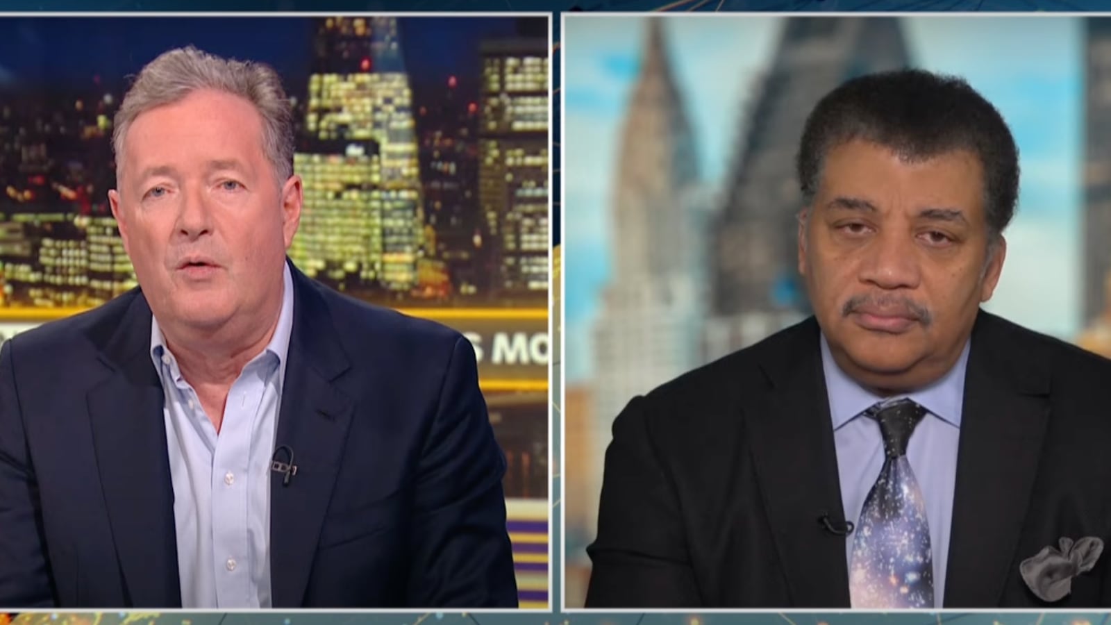 Piers Morgan and Neil deGrasse Tyson in a war of words on Piers Morgan Uncensored over the question of transgender athletes in sport.