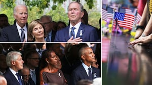 Joe Biden, George W Bush, Laura Bush, Bill Clinton, Michelle Obama, Barack Obama