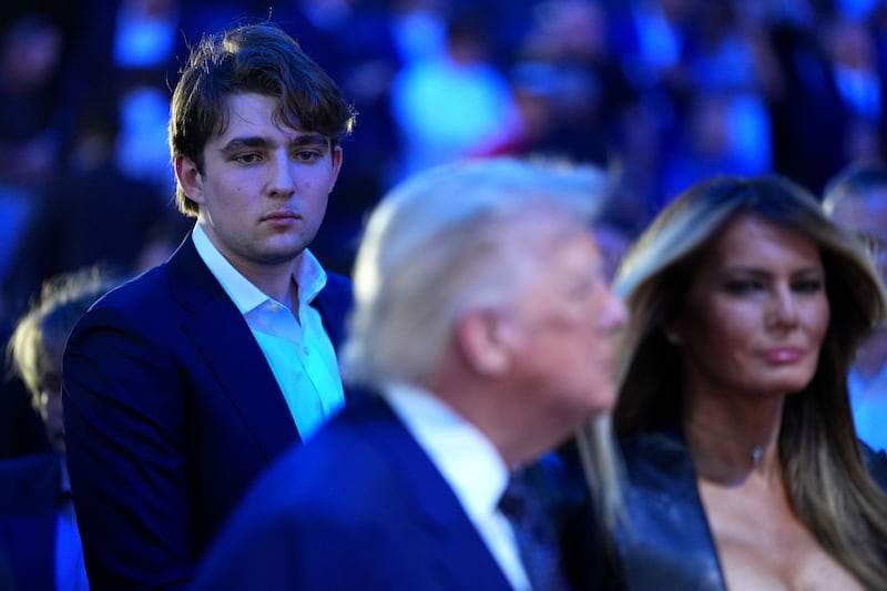 Donald, Melania and Barron Trump
