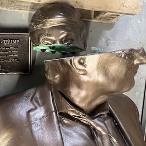 The Secret Handshake said federal officers broke the statue while removing it, which violated a permit with the DOI.