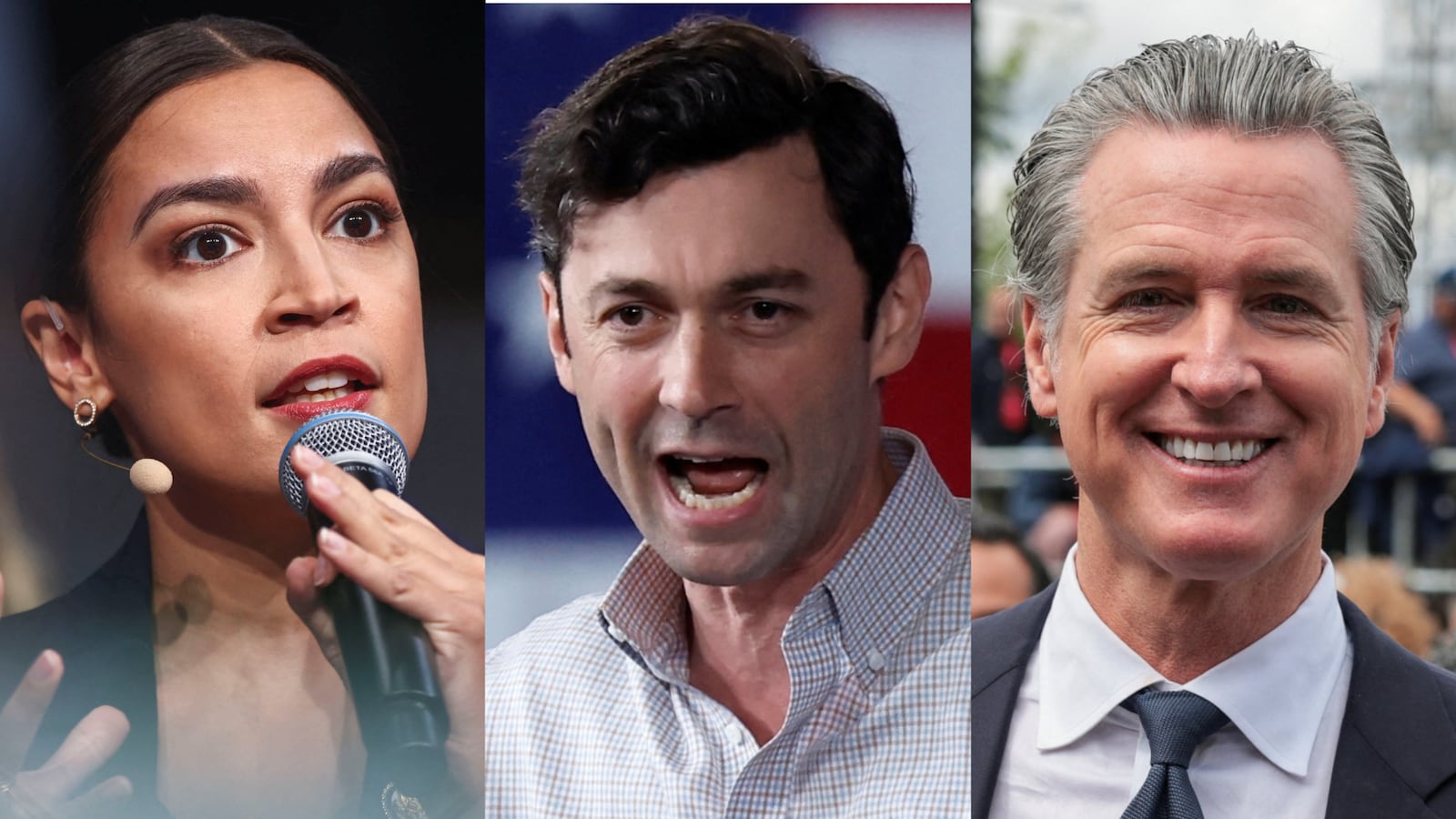 AOC Ossoff Newsom