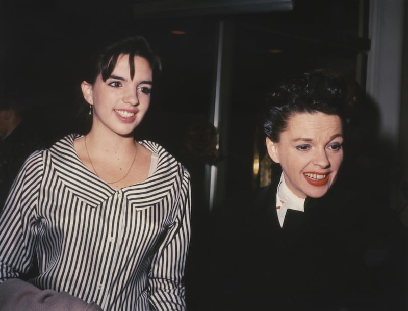 Judy Garland with teenage daughter Liza Minnelli