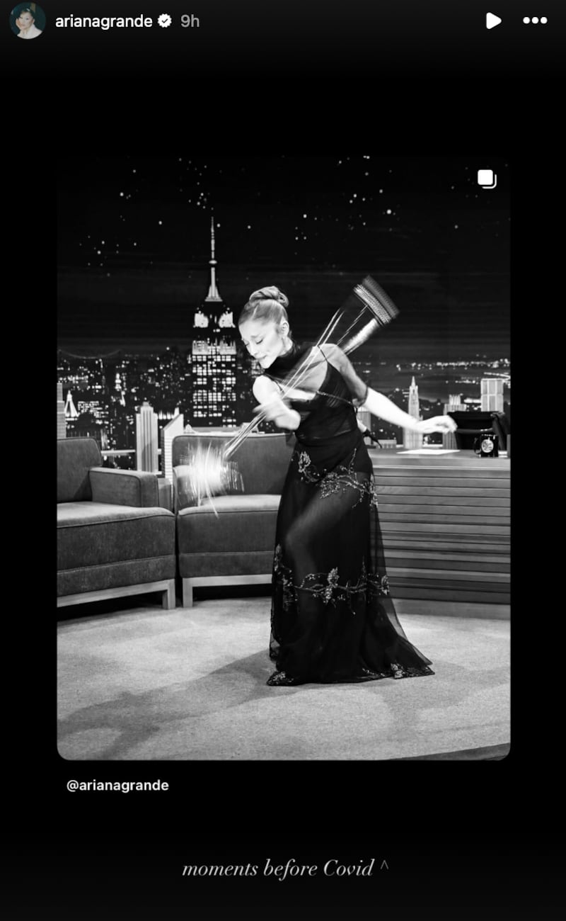 Ariana Grande Covid Instagram story